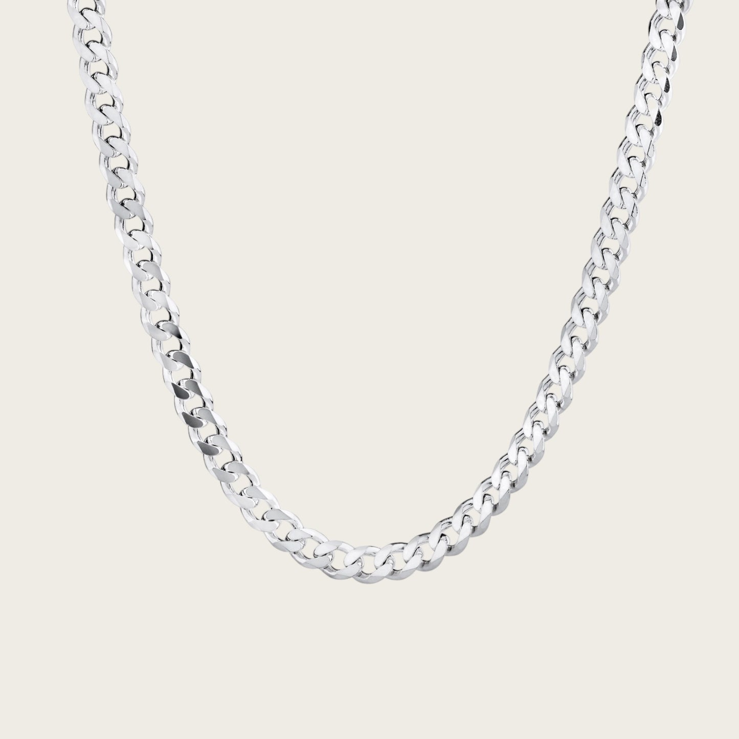 Sterling Silver Curb Chain Necklace