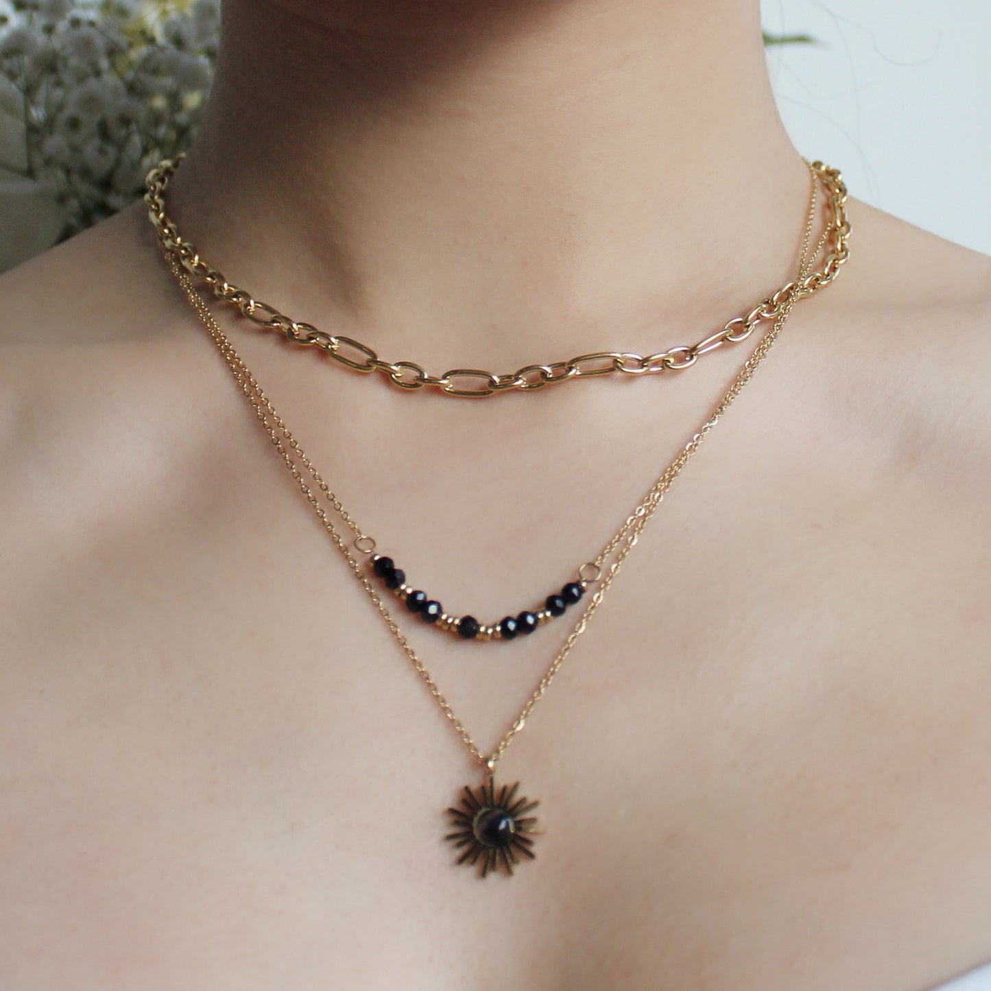 SURYA Triple Necklace