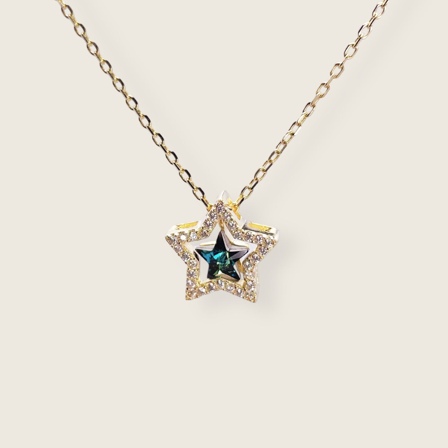 Twinkling Duo of Stars Necklace