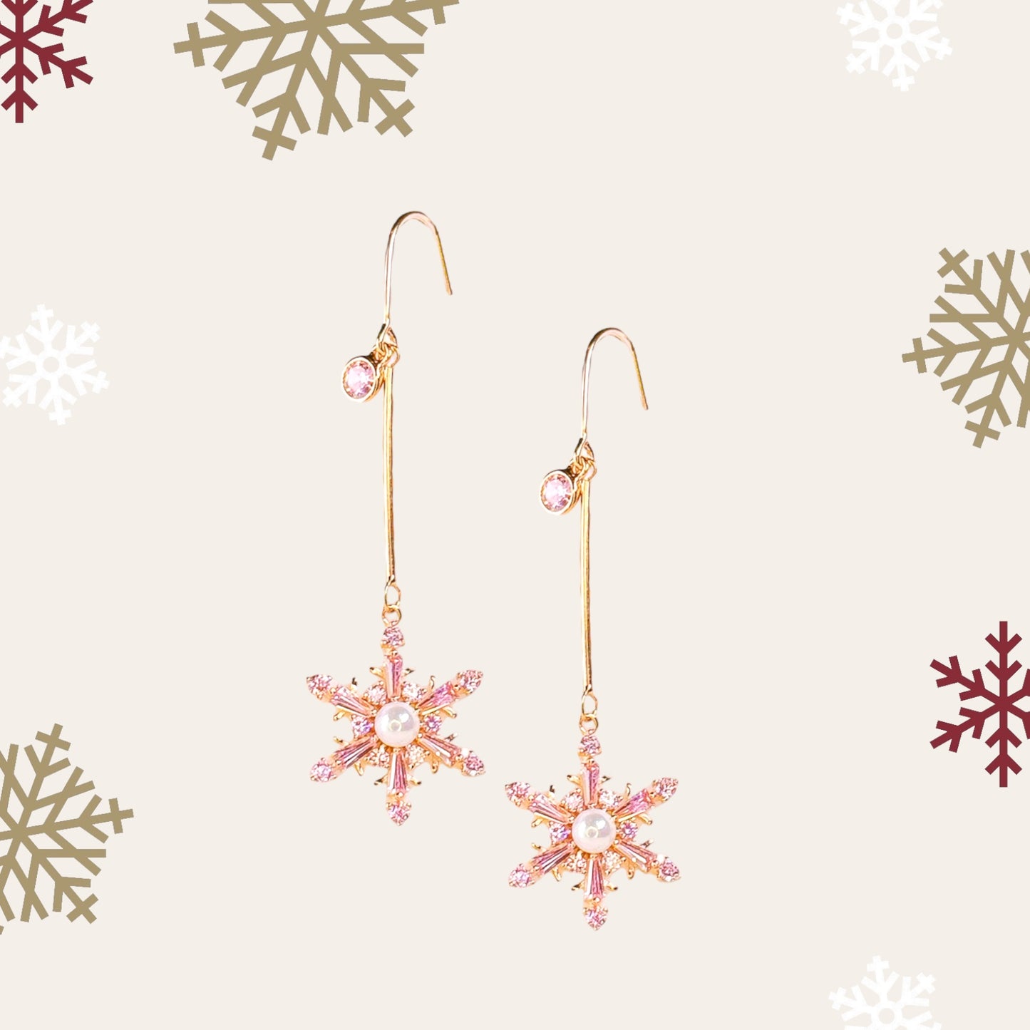 HIMA Snowflake Drop Earrings