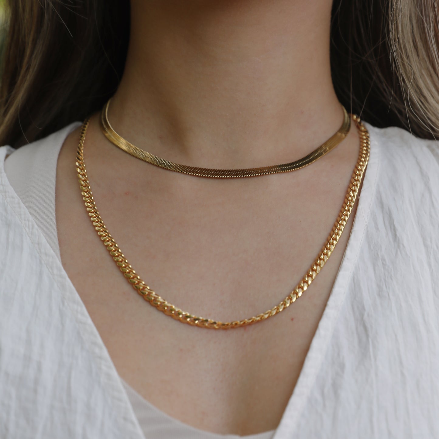 HEART IS OPEN • Anahata Herringbone Chain Necklace